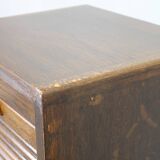 1950s Tambour Office Wooden Cabinet