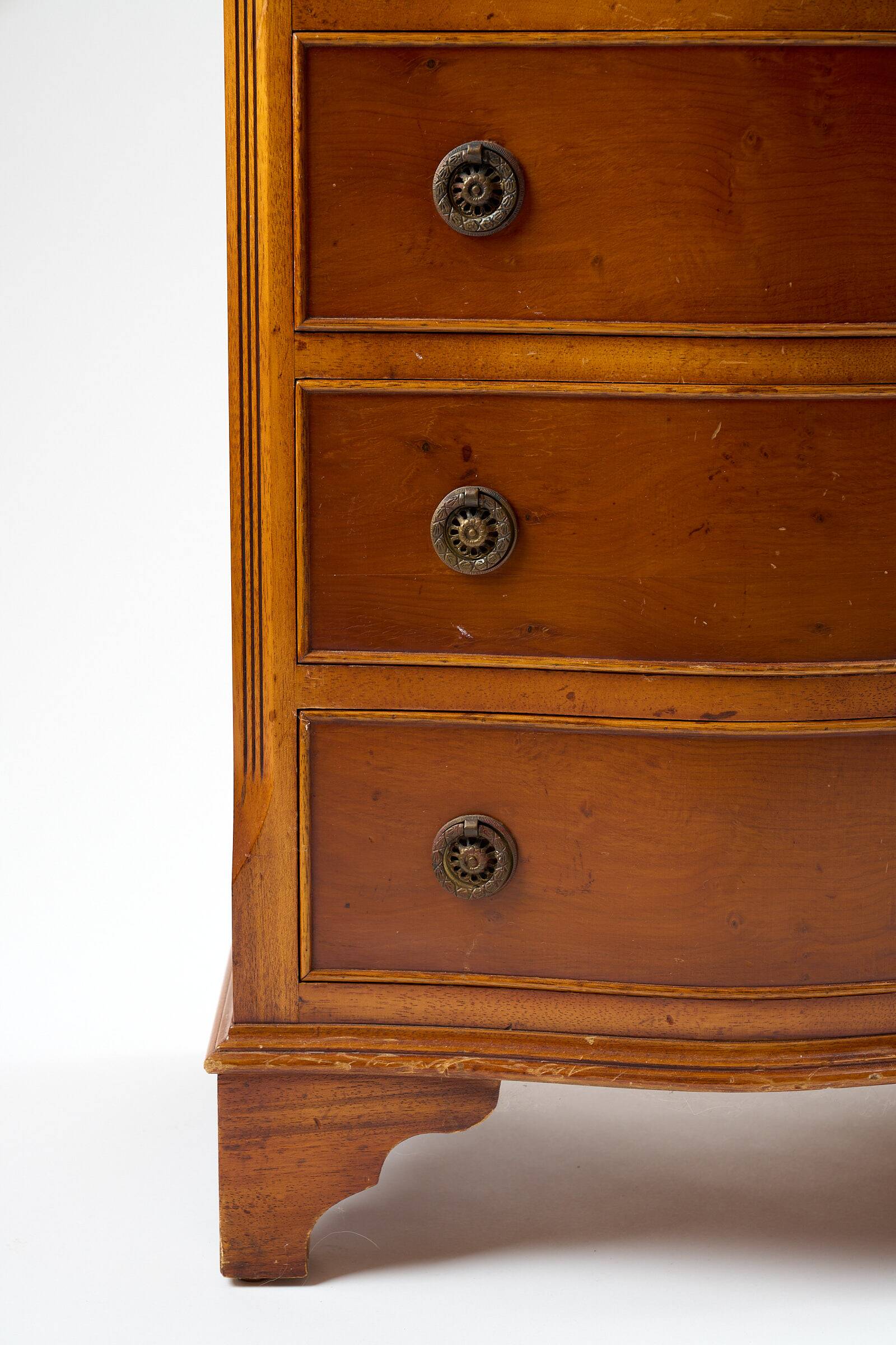 Original English cherry chest of drawers Burton Reproductions Limited