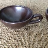 4 sandstone cups