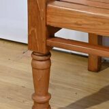 Old colonial varangue bench in teak – mid 20th century