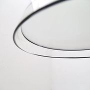 Plafonnier en verre blanc avec bords noirs, années 1970