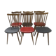 Suite de 6 chaises de Bistrot Baumann modèle Menuet années 1970