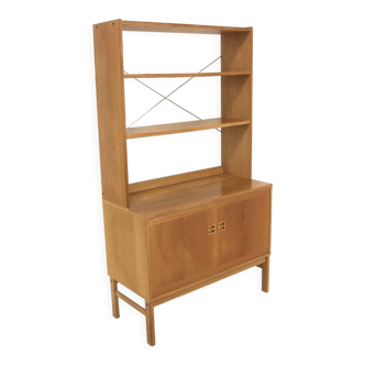 Scandinavian oak chest of drawers-bookcase, sweden, 1960