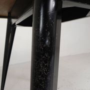 Bistro table Henri Julien, model Tolix T55 with a Formica top, 1950s.