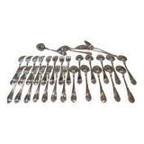 15 Christofle Spatours engraved RV 21.8cm table cutlery 30p early 20th century