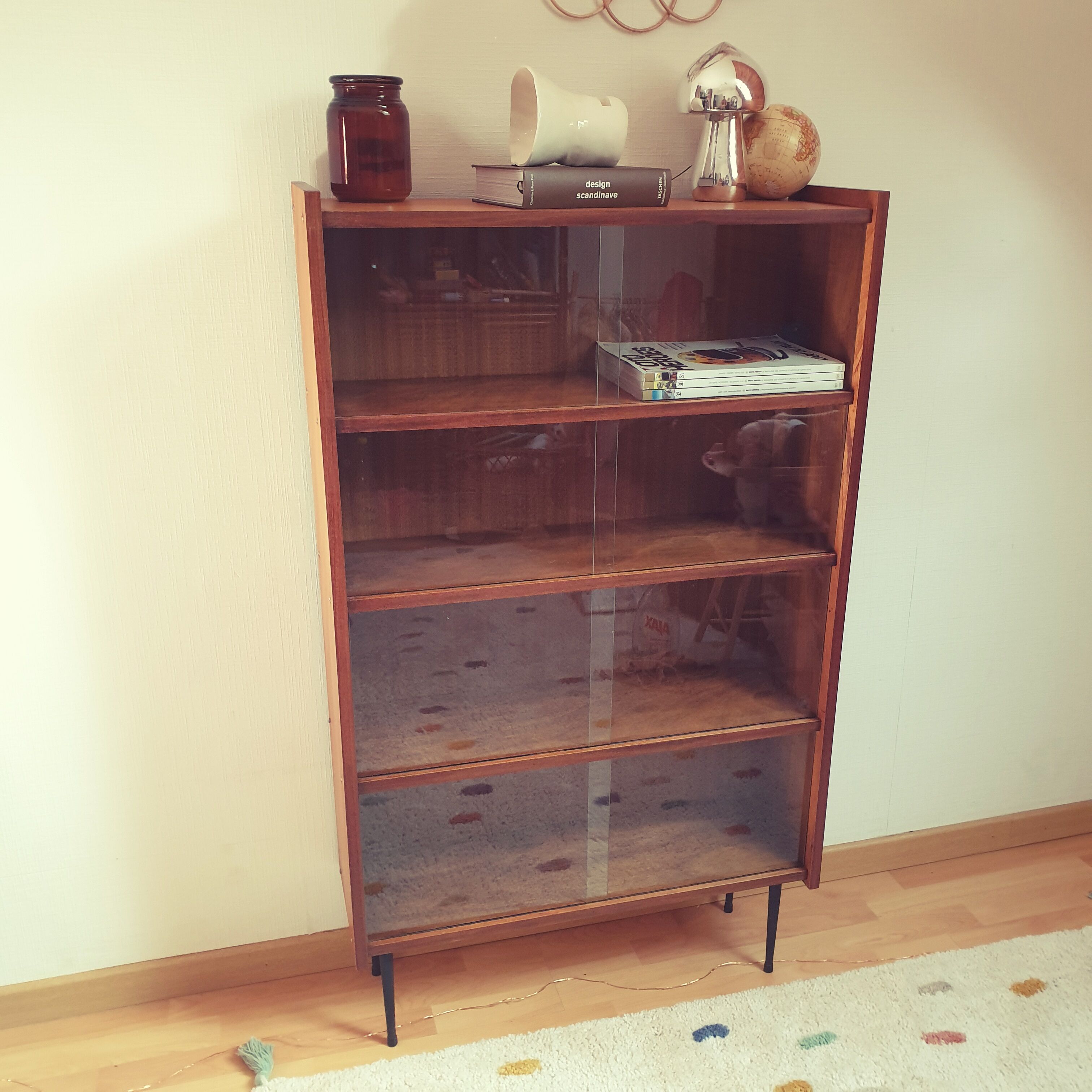Vintage library / modernist vintage storage cabinet