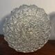 Paire d'appliques, plafonniers ronds en verre ciselé, années 60
