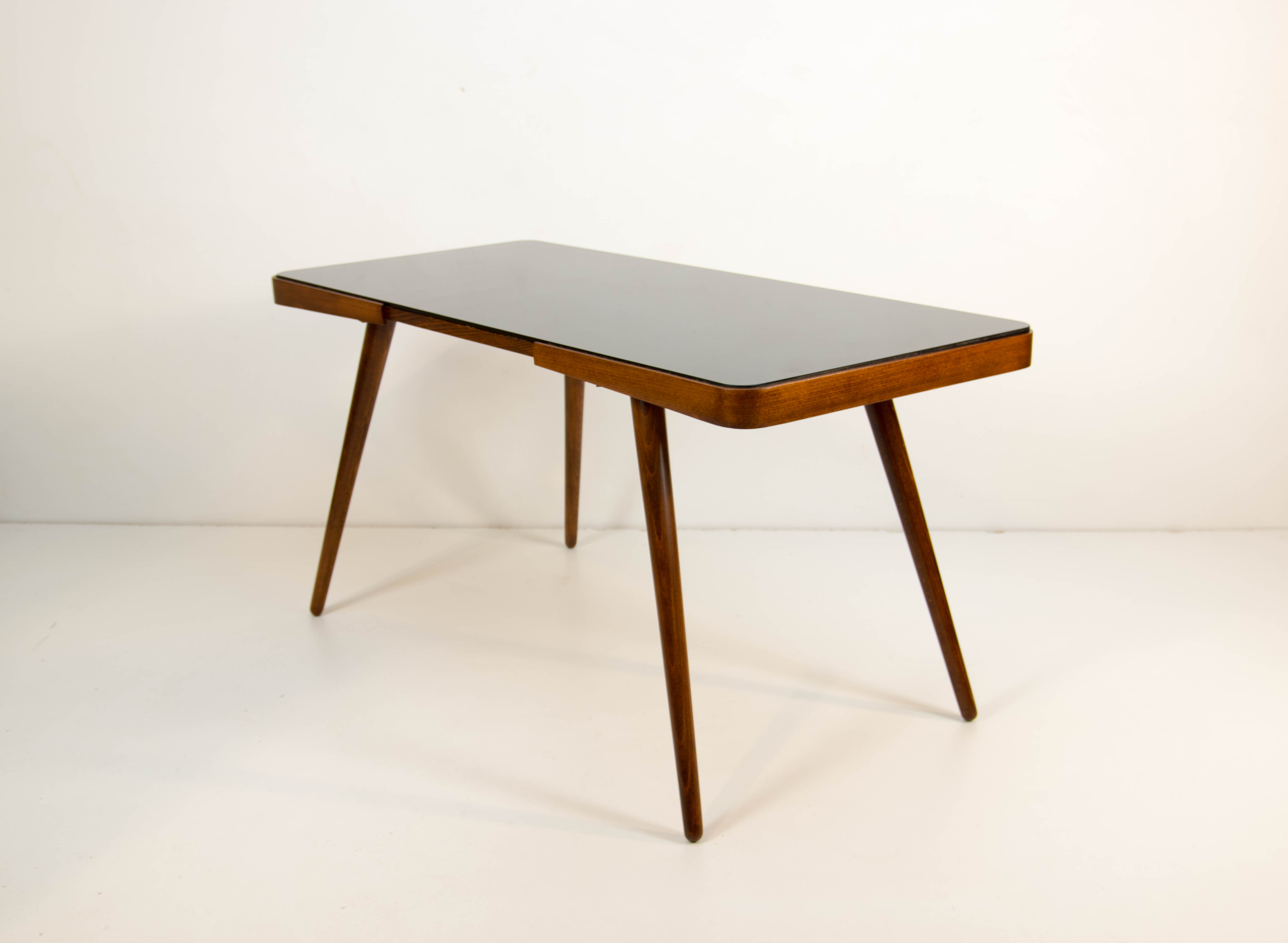 Black Glass Coffee Table by Jiri Jiroutek, 1963