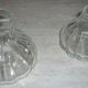 Ensemble de 2 vases en verre soufflé transparent