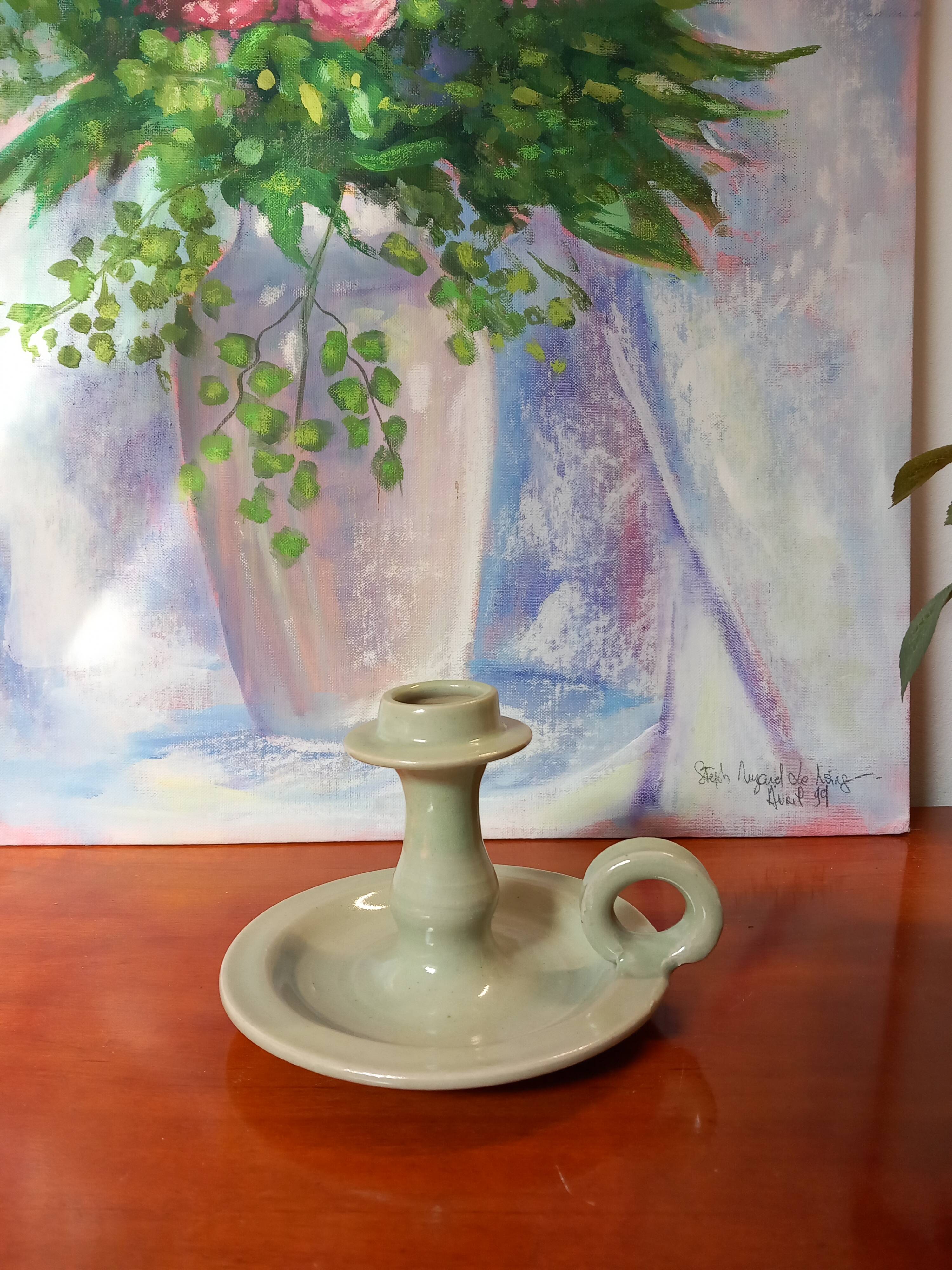 Candle holder signed by Jean Maur - Artist from La Morinerie in Beynac.