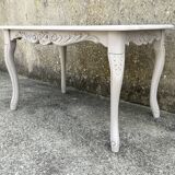 Small coffee or side table, oak, baroque style, vintage