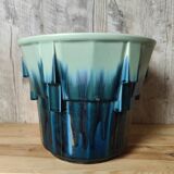 Iridescent Art Deco earthenware planter
