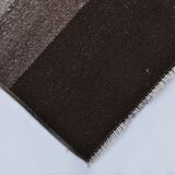 418x65 cm dark brown beige turkish runner wool kilim rug, corridor kilim