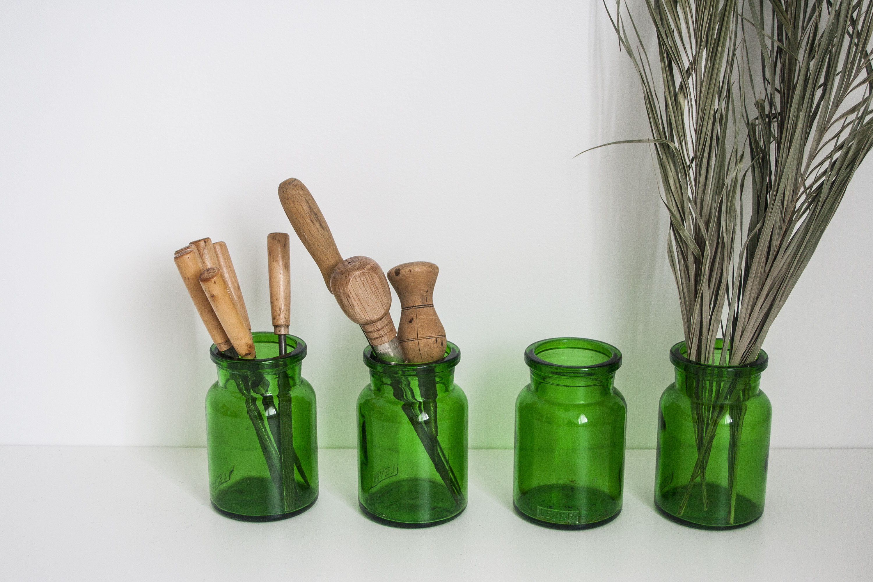 4 pots en verre Selency