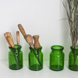4 Vintage glass jars
