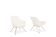 Pair of cocktail armchairs in gilded brass. 1960s.