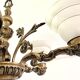 Bronze neoclassical chandelier with 6 lights
