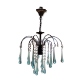 Lustre blue drops pampilles