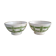 2 faceted iron earth bowls