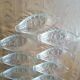 set of 12 vintage transparent glass banana split bowls