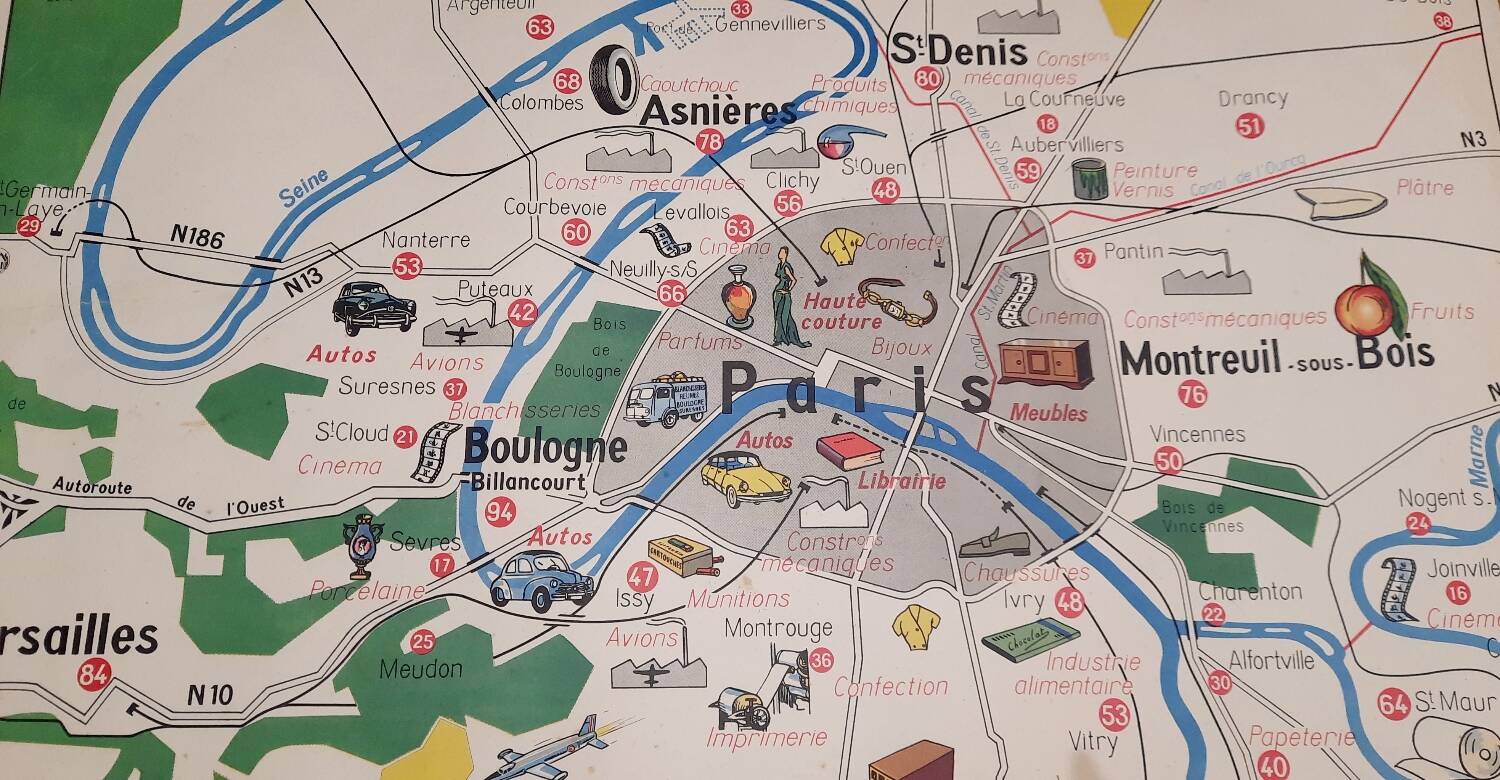 Vintage Paris school poster