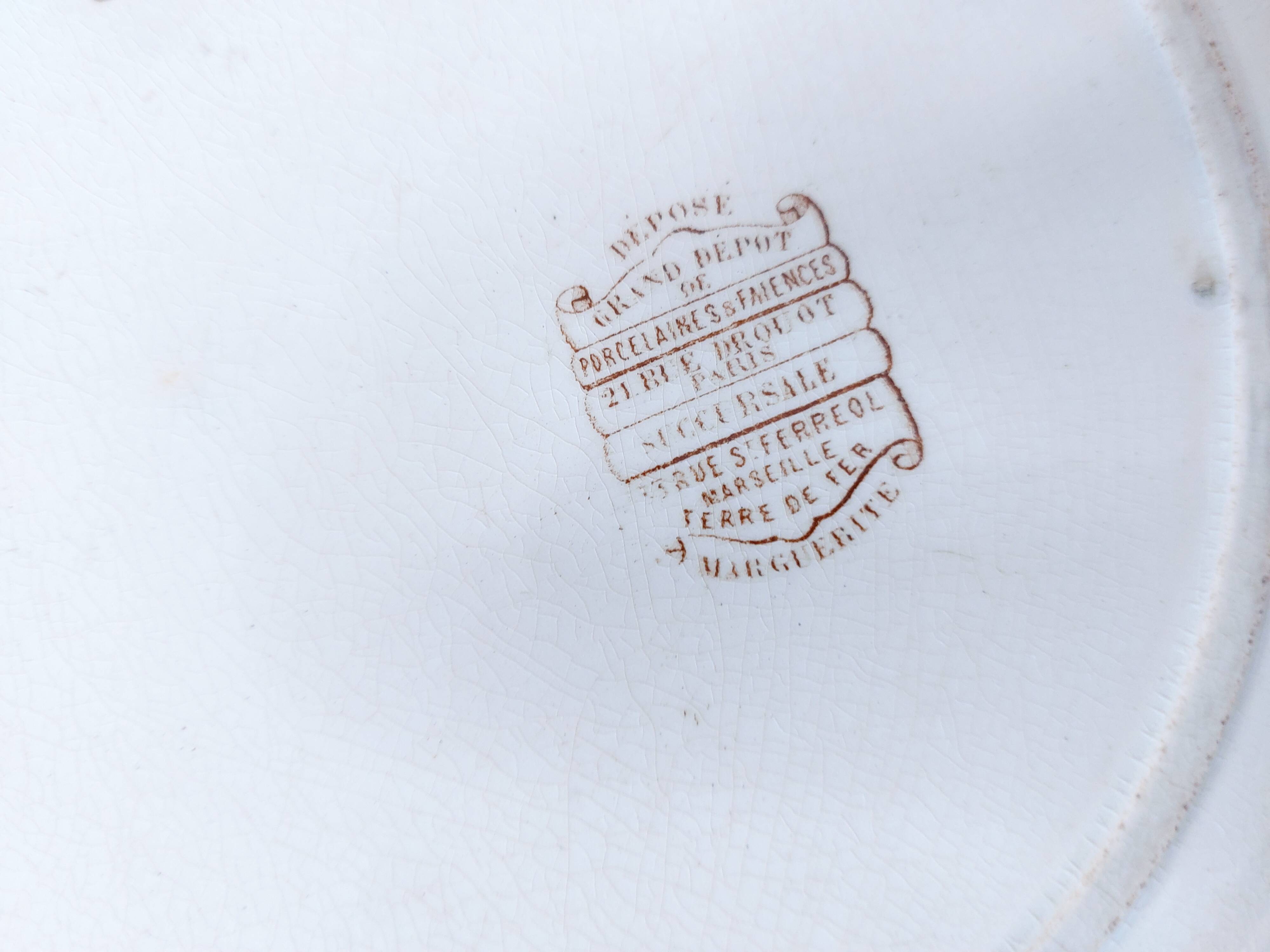 Large hollow iron earth dish daisy decor