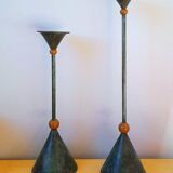 Metal candlesticks, Memphis 1980.