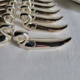 12 Silver-Plated Swan Knife Holders