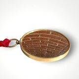 Antique hanging "witch's eye" convex mirror