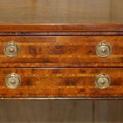 Console en Orme Burr & Bois Satiné restaurée, vers 1920