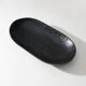 Organic shaped black wooden bowl, 1960s