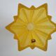 Art Deco yellow glass star-shaped vase Walther Glas Germany