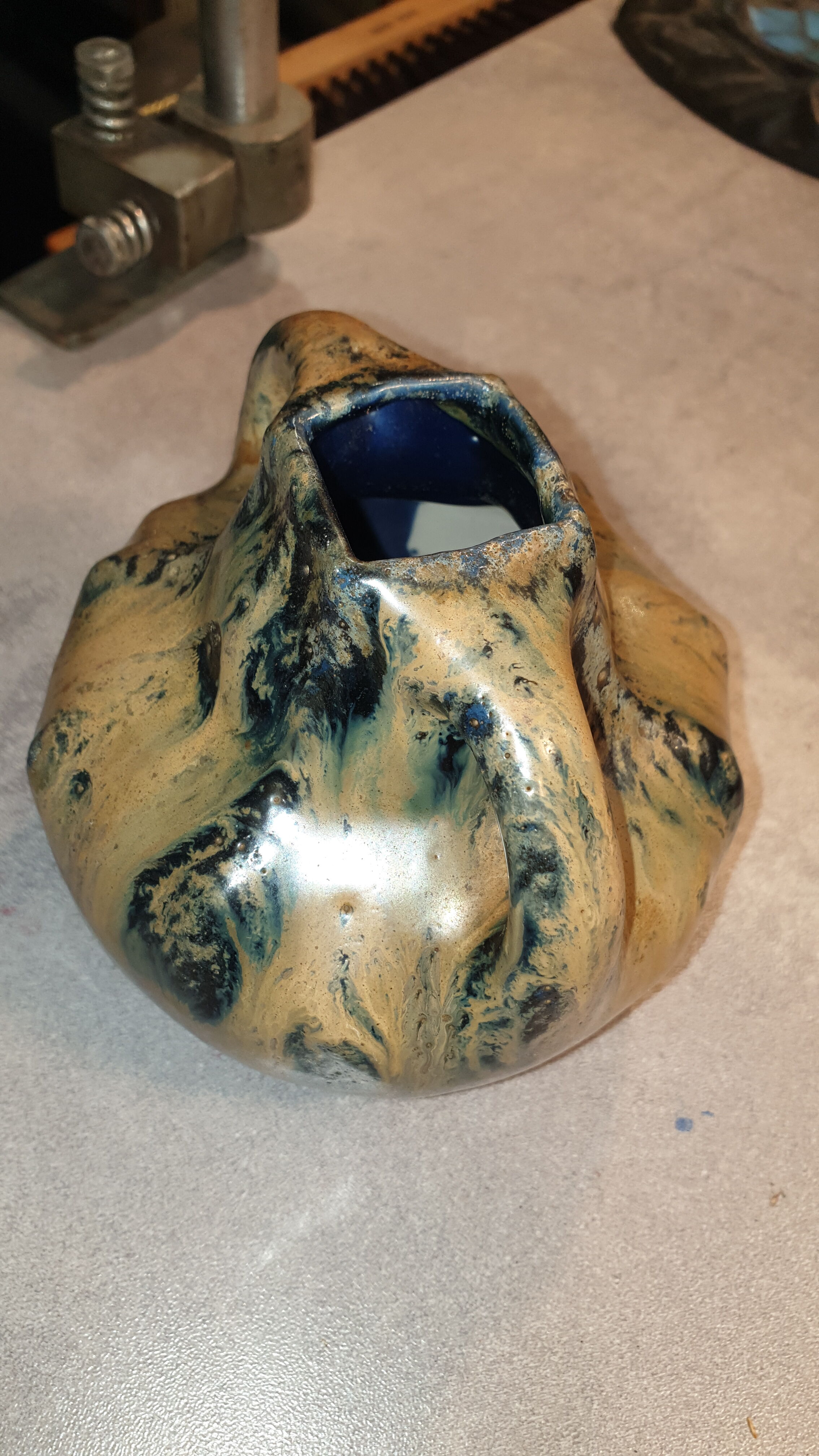 Vase with vintage handles