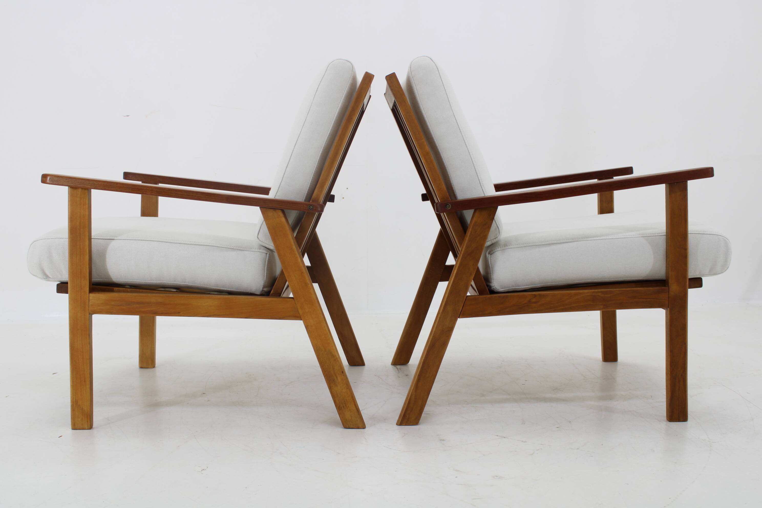 1960s Pair of Restored Armchairs, Denmark