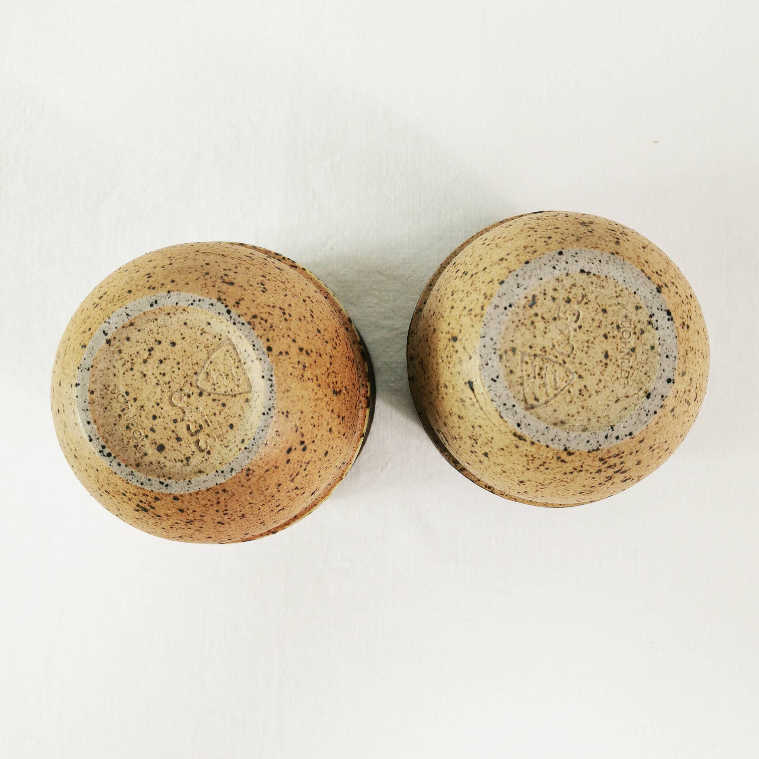 Mid century ceramic mugs, Bornholm, Denmark, 1960s.