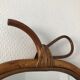 Rattan apple mirror 1960s 32 x 31 cm
