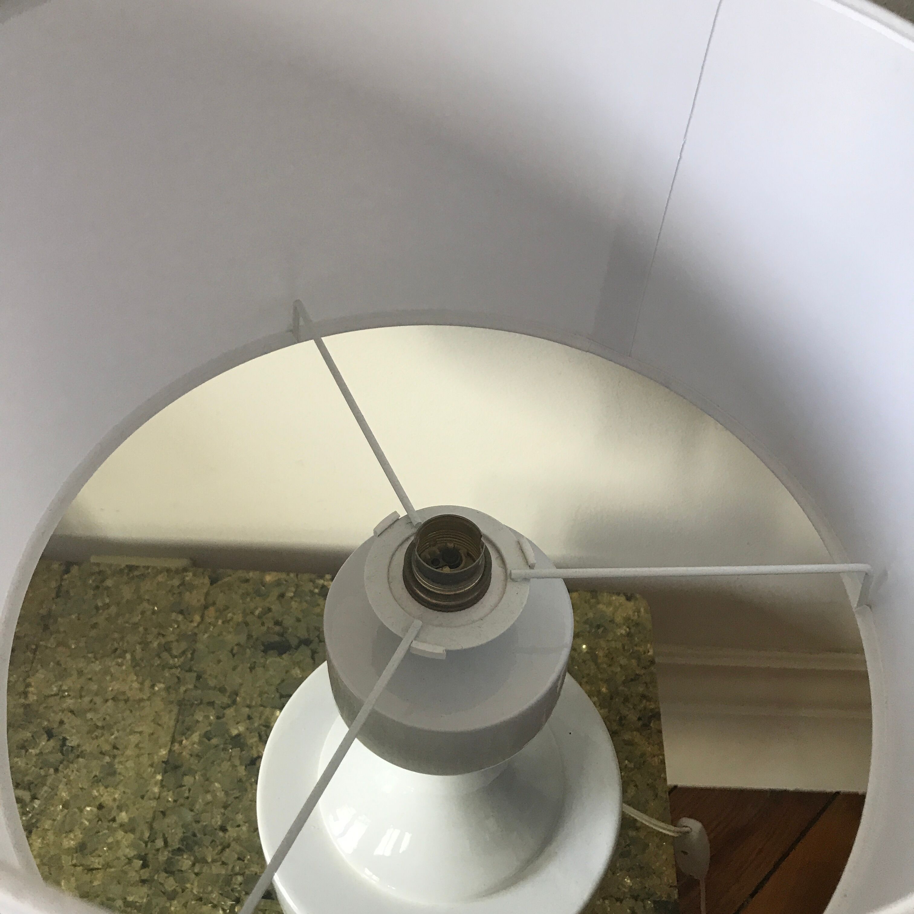 Vintage lamp 1970 in white ceramic