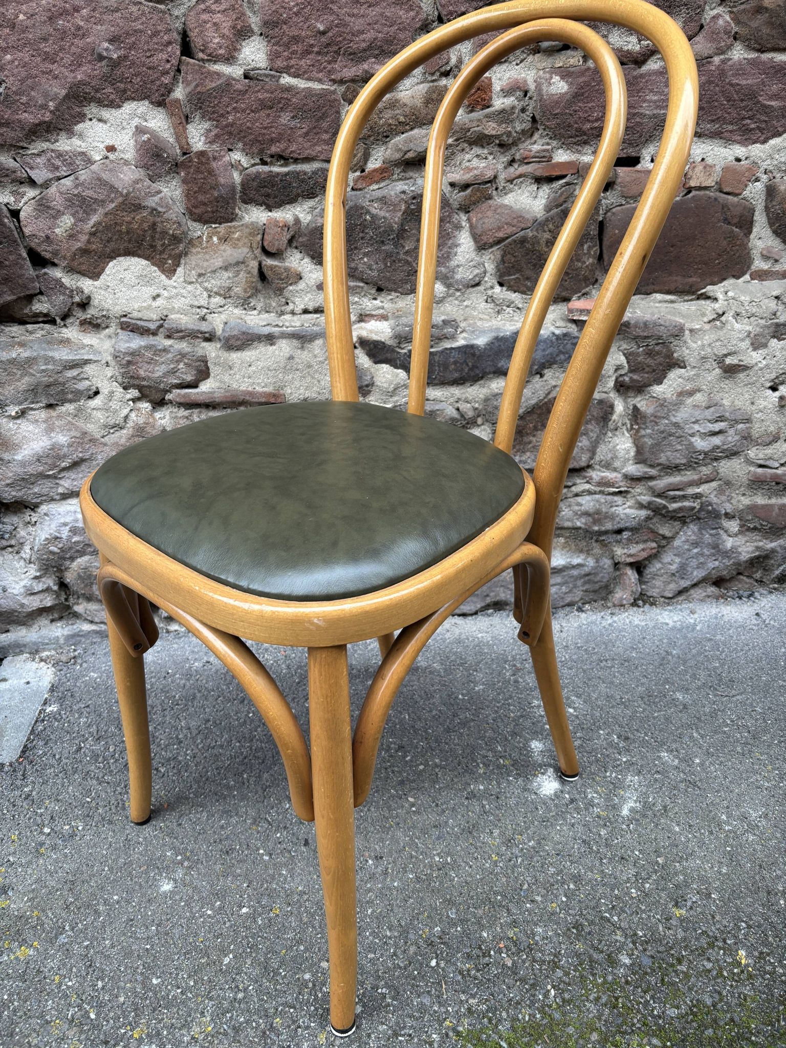 6 Chaises bistrot style Baumann cuir vintage 80s