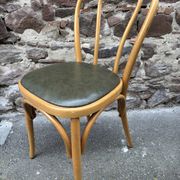 6 Chaises bistrot style Baumann cuir vintage 80s
