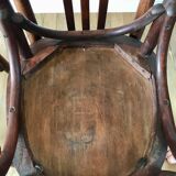 Set of 5 baumann bistro chairs in bent wood stamped xxth