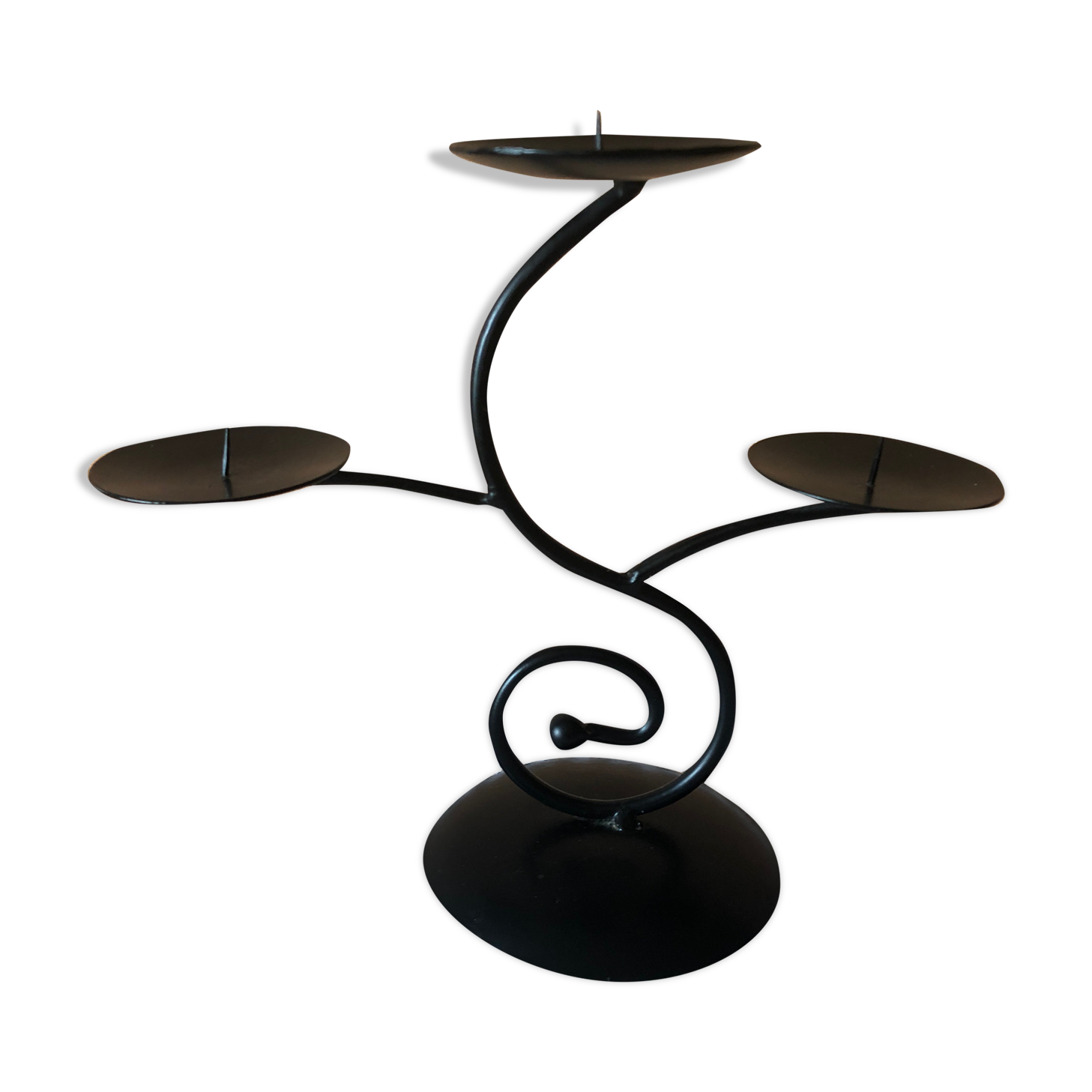 Candlestick black 3 branches candlestick
