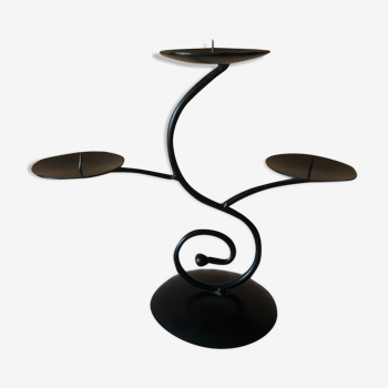 Candlestick black 3 branches candlestick