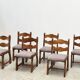 6 chaises de salle à manger Razorback