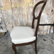 Chaise style Louis XV en merisier et tissu