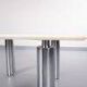 Wolfgang C.R. Mezger Marble on steel coffee table 1980s