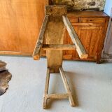 Primitive raw wood console