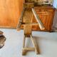 Primitive raw wood console