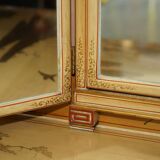 Chinoiserie dressing table in walnut with stool