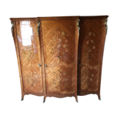 XV style rosewood cabinet decorated with varnished florets