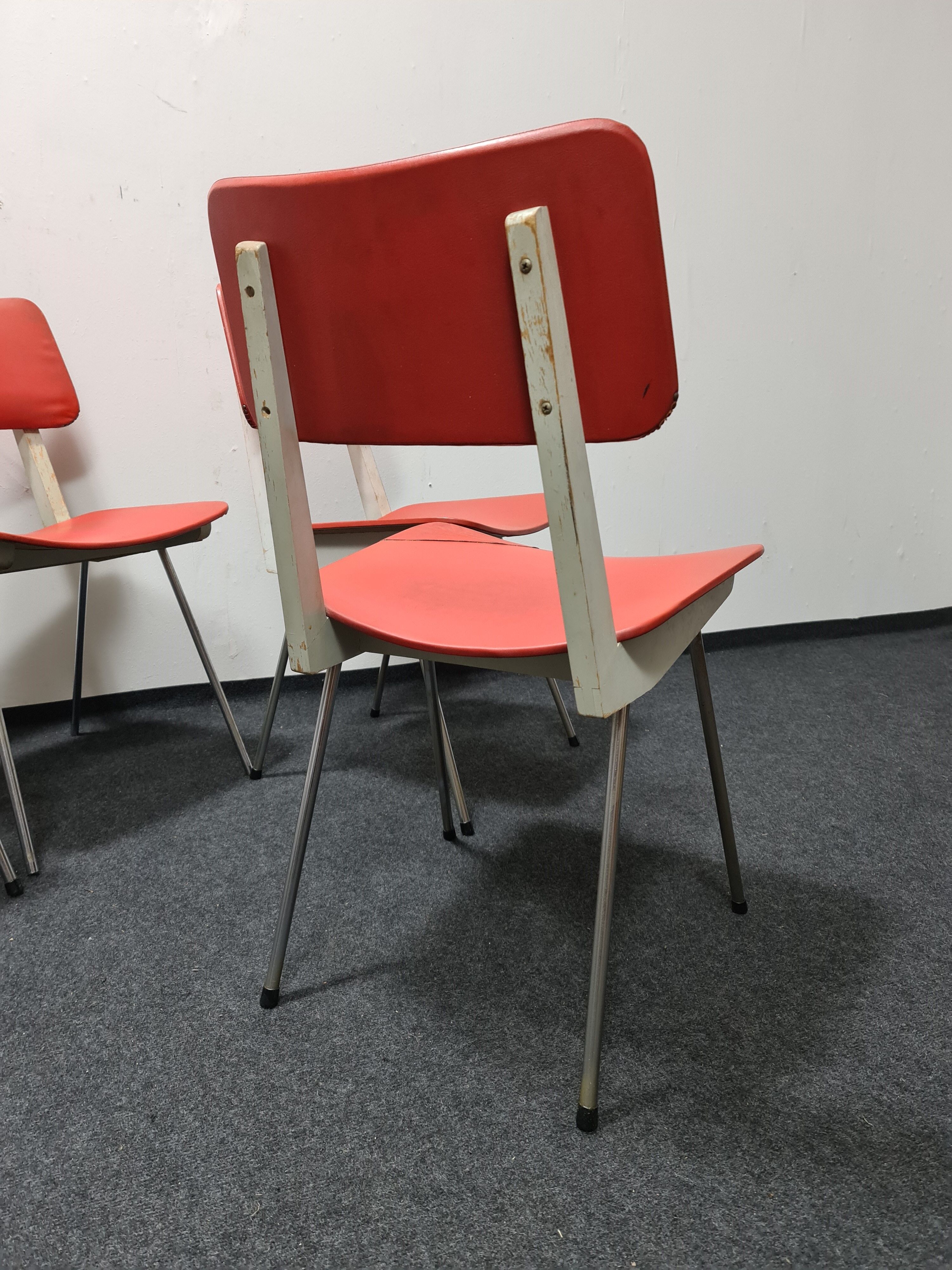 Four vintage kitchen chairs 50